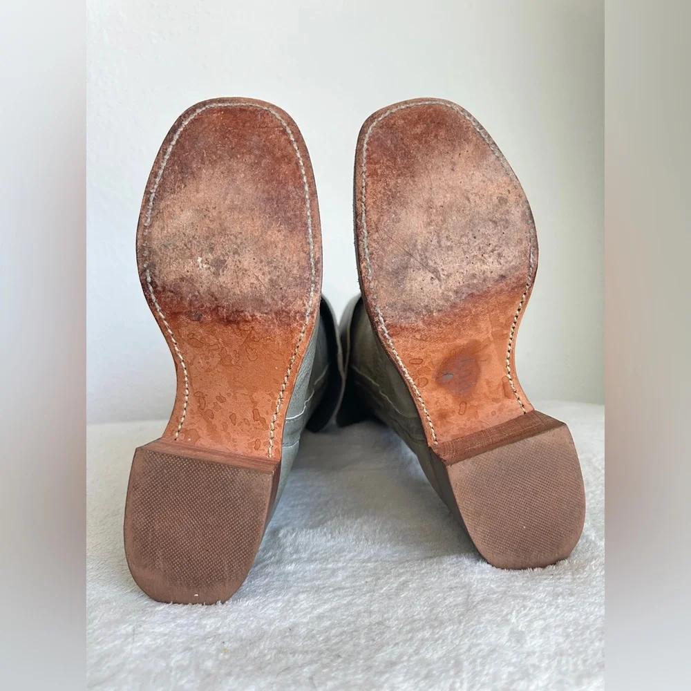 FRYE low heel Over‎ the Knee Tall Campus Boots RARE Blue size 7